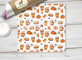 Spice Pumpkin Latte Patterned Adhesive Vinyl H046